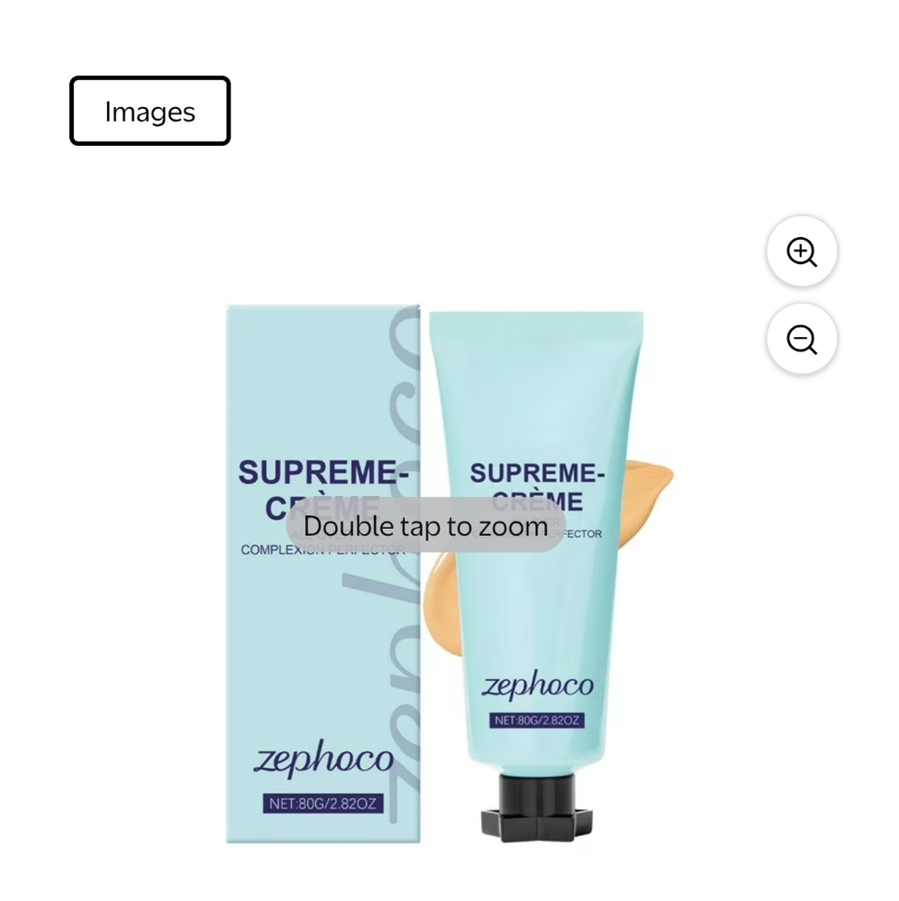 Supreme Crème in Light Blue Packaging Medium Skin Tone Imperfections Coverage
